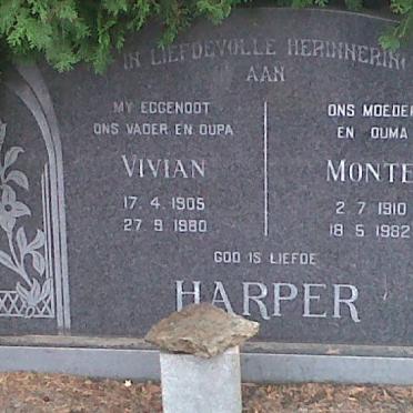 HARPER Vivian 1905-1980 &amp; Monte 1910-1982