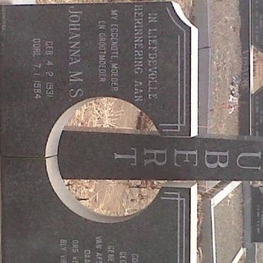 JOUBERT Johanna M.S. 1931-1984