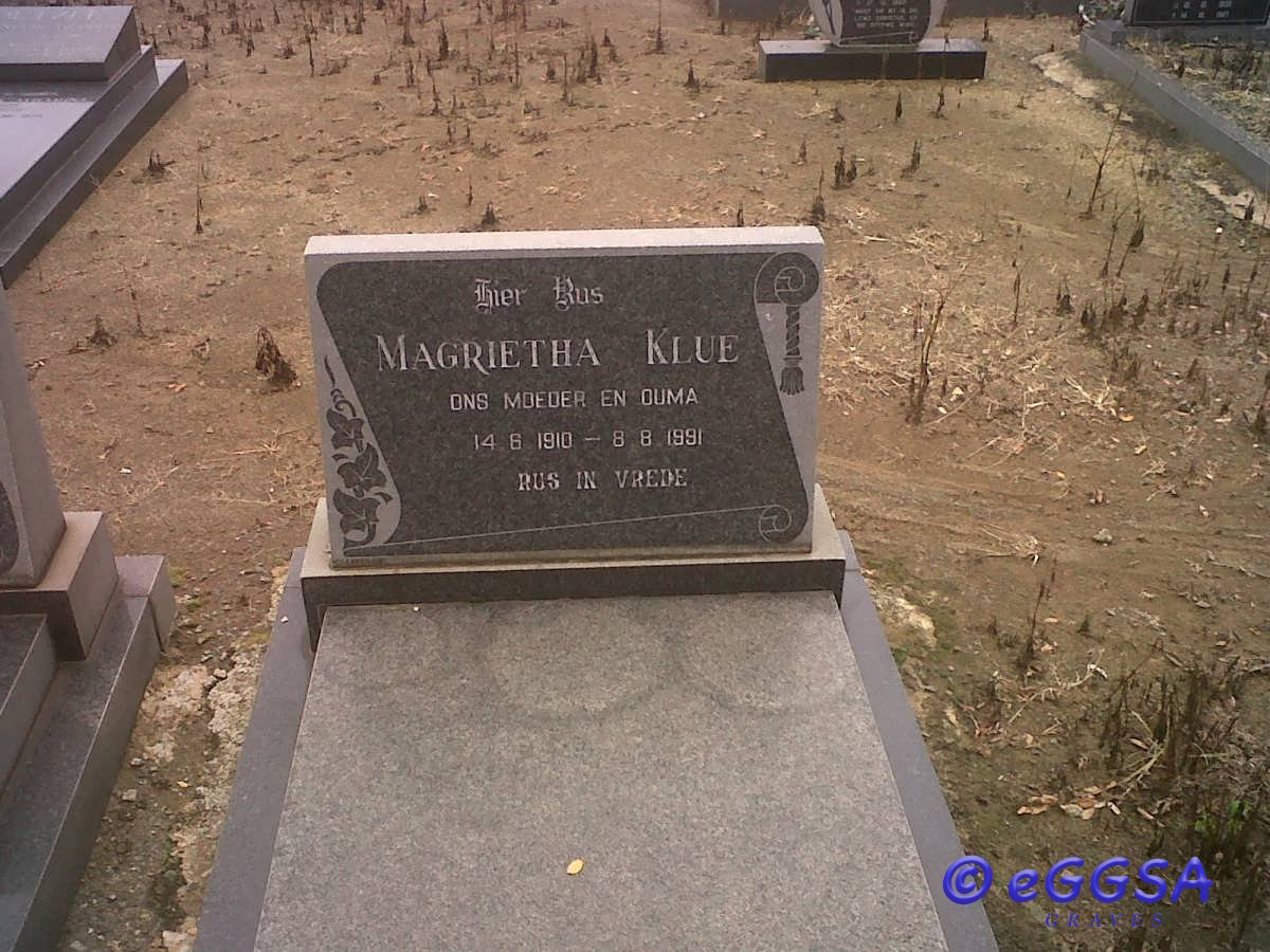 KLUE Magrietha 1910-1991