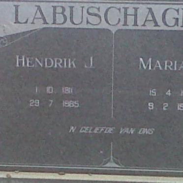 LABUSCHAGNE Hendrik J. 191?-1985 &amp; Maria E. 1915-1995