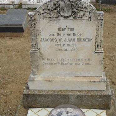NIEKERK Jacobus W.J., van 1931-1950