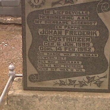 OOSTHUIZEN Johan Frederik 1899-1952