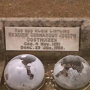 OOSTHUIZEN Hendrik Gerhardus Joseph 1951-1952