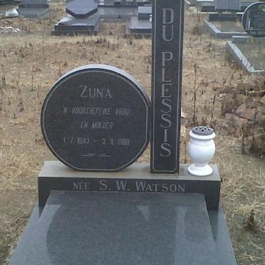 PLESSIS S.W., du nee WATSON 1943-1988