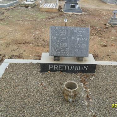 PRETORIUS Christiaan A.H. 1895-1979 &amp; Magdalena S.A. 1903-1983