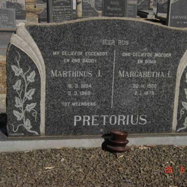 PRETORIUS Marthinus J. 1894-1969 &amp; Margaretha L. 1903-1979