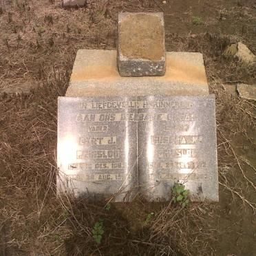 PRINSLOO Gert J. 188?-1954 &amp; Susara Magdalena 1882-1953