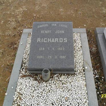 RICHARDS Henry John 1923-1982