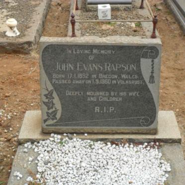 RAPSON John Evans 1892-1960