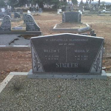 STADLER Willem E. 1908-1976 &amp; Maria M. 1903-1977