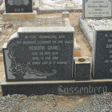 SASSENBERG Hendrik Daniel 1874-1960
