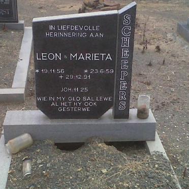 SCHEEPERS Leon 1956-1991 &amp; Marieta 1959-1991
