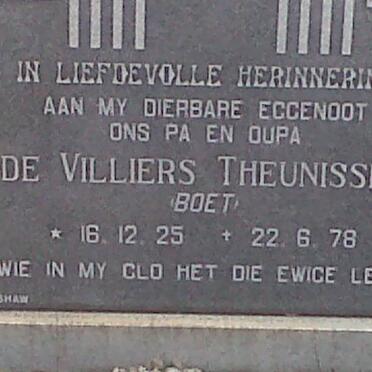 THEUNISSEN De Villiers 1925-1978