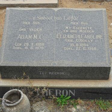 THERON Adam M.C. 1888-1976 &amp; Elizabeth Caroline O'REILLY 1894-1958