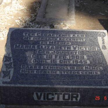 VICTOR Maria Elizabeth nee JOUBERT 1908-1945