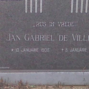 VILLIERS Jan Gabriel, de 1905-1983
