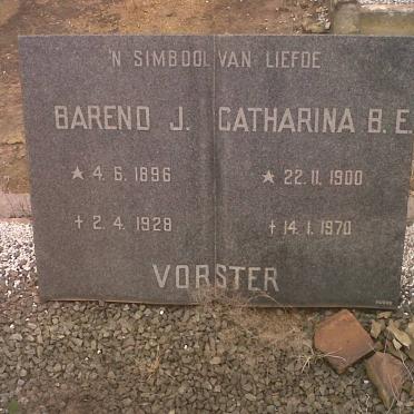 VORSTER Barend J. 1896-1928 &amp; Catharina B.E. 1900-1970