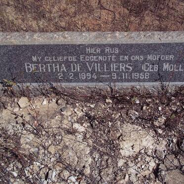 VILLIERS Bertha, de nee MOLL 1894-1958