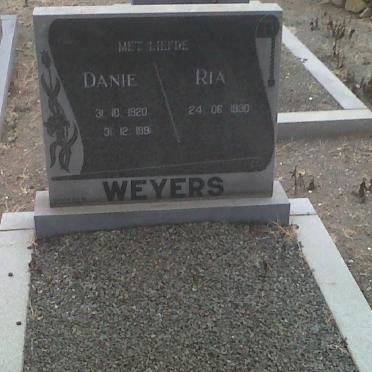 WEYERS Danie 1920-1991 &amp; Ria 1930-