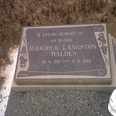 WALDEN Roderick Langston 1912-1984
