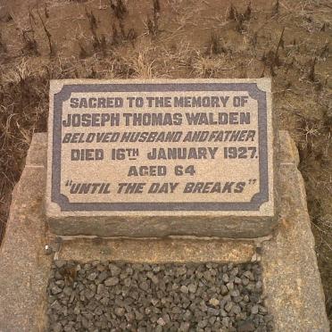 WALDEN Joseph Thomas -1927
