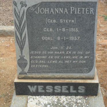 WESSELS Johanna Pieter nee STEYN 1915-1957