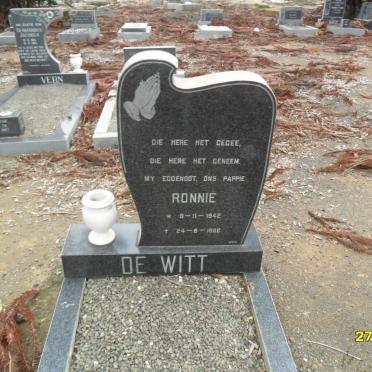 WITT Ronnie, de 1942-1982