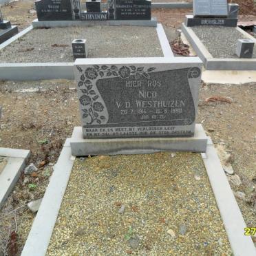 WESTHUIZEN Nico, v.d. 1914-1980