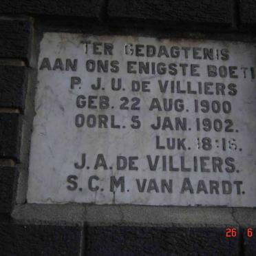 VILLIERS PJ.U., de 1900-1902