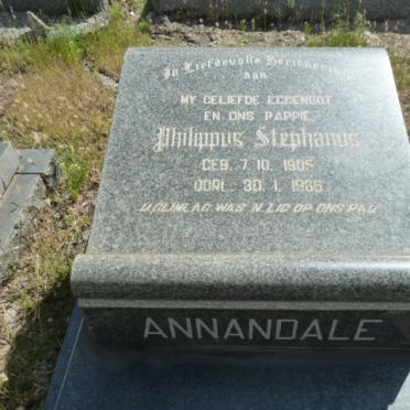 ANNANDALE Philippus Stephanus 1905-1966