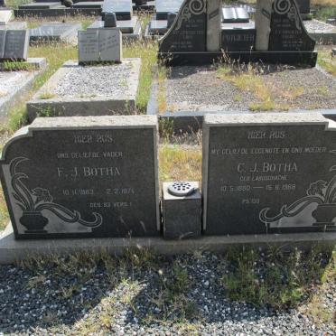 BOTHA F.J. 1883-1974 &amp; C.J. LABUSCHAGNE 1880-1968