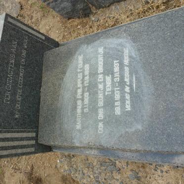 FOURIE Marthinus Philippus 1905-1955 :: FOURIE Tiensie 1937-1937