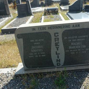 GREYLING Jacobus Ignatius 1896-1981 &amp; Machel Margaretha VILJOEN 1904-1976