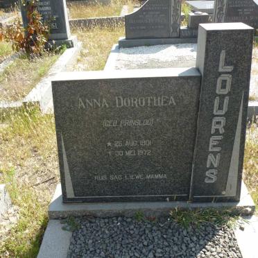 LOURENS Anna Dorothea nee PRINSLOO 1901-1972