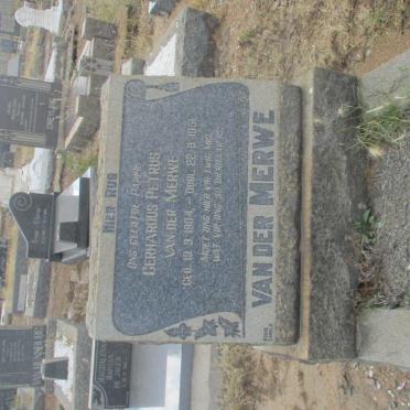 MERWE Gerhardus Petrus, van der 1904-1951