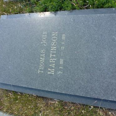 MARTINSON Thomas John 1912-1991