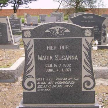PIETERSE Maria Susanna 1892-1971