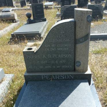 PEARSON Isobel K.D. 1937-1977