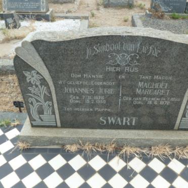SWART Johannes Jurie 1876-1959 &amp; Machdel Margaret VAN REENEN 18?9-1972