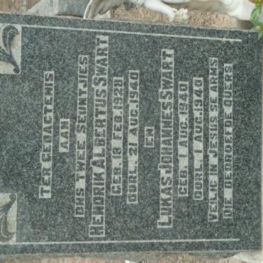SWART Hendrik Albertus 1928-1940 :: SWART Lukas Johannes 1940-1940