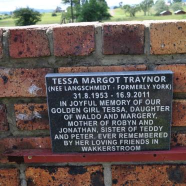 TRAYNOR Tessa Margot formerly YORK nee LANGSCHMIDT 1953-2011