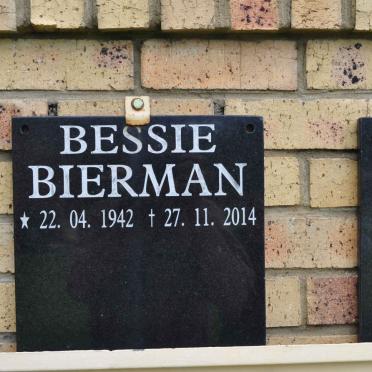 BIERMAN Bessie 1942-2014