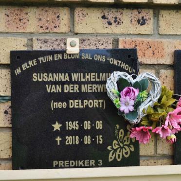 MERWE Susanna Wilhelmina, van der nee DELPORT 1945-2018