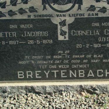 BREYTENBACH Pieter Jacobus 1897-1978 &amp; Cornelia Catharina UYS 1901-1968