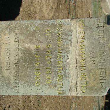BOTHA Helena Susanna :: BOTHA Susanna Magrita 1899-1900