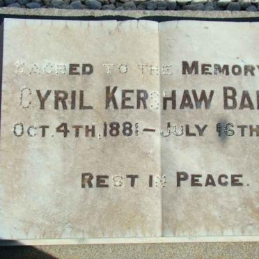 BARRY Cyril Kershaw 1881-1953