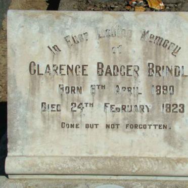 BRINDLEY Clarence Badger 1890-1923