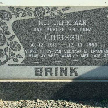 BRINK Chrissie 1913-1990