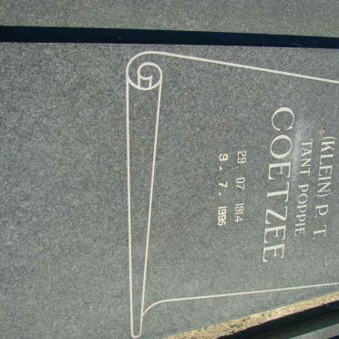 COETZEE P.T. 1914-1995