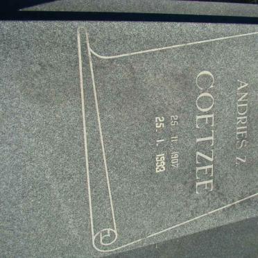 COETZEE Andries Z. 1907-1993